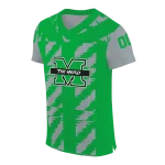 custom marshall thundering herd stripe block green jersey best selling