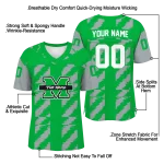 custom marshall thundering herd stripe block green jersey best selling
