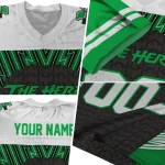 custom marshall thundering herd tire arrows green black white jersey best selling