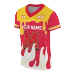 custom maryland terrapins dripping flames red white jersey best selling