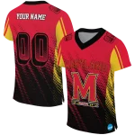 custom maryland terrapins halftone flow red black jersey best selling