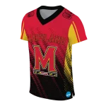 custom maryland terrapins halftone flow red black jersey best selling
