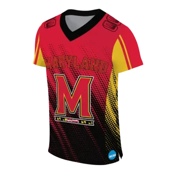 custom maryland terrapins halftone flow red black jersey fashion forward