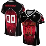 custom maryland terrapins halftone slant red black jersey best selling