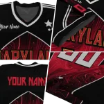 custom maryland terrapins halftone slant red black jersey best selling