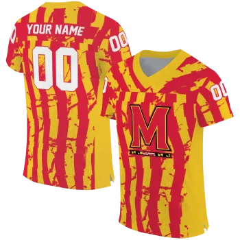 custom maryland terrapins stripe splatter red jersey best selling