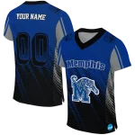 custom memphis tigers halftone flow blue black jersey best selling