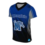 custom memphis tigers halftone flow blue black jersey best selling
