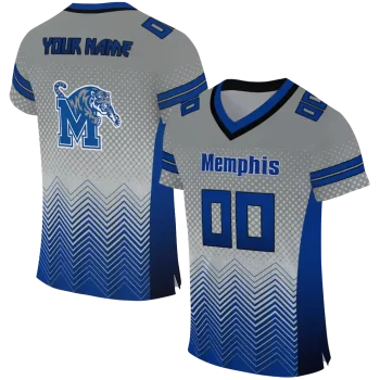 custom memphis tigers halftone sweep gray black jersey best selling