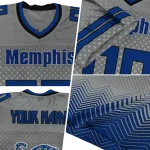 custom memphis tigers halftone sweep gray black jersey best selling