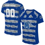 custom memphis tigers layered grids blue jersey best selling