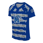 custom memphis tigers layered grids blue jersey best selling