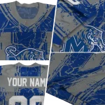 custom memphis tigers rugged stripes blue jersey best selling