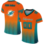 custom miami dolphins halftone sweep orange black jersey best selling