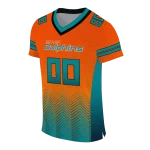 custom miami dolphins halftone sweep orange black jersey best selling