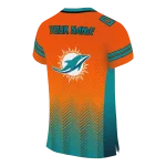 custom miami dolphins halftone sweep orange black jersey best selling