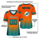 custom miami dolphins halftone sweep orange black jersey best selling