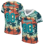custom miami dolphins horizon palm sunset jersey best selling