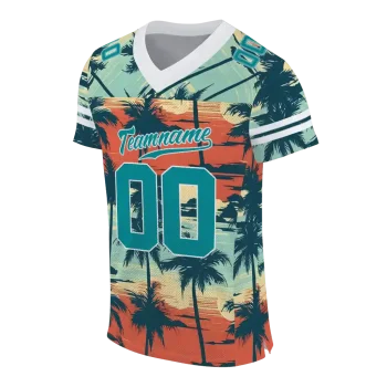 custom miami dolphins horizon palm sunset jersey fashion forward