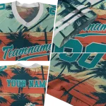 custom miami dolphins horizon palm sunset jersey best selling