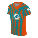 custom miami dolphins stripe splatter aqua jersey best selling