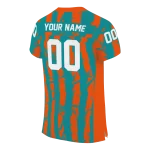 custom miami dolphins stripe splatter aqua jersey best selling