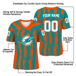 custom miami dolphins stripe splatter aqua jersey best selling