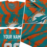 custom miami dolphins stripe splatter aqua jersey best selling