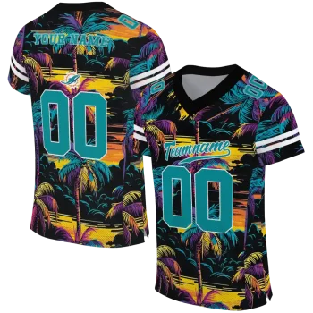 custom miami dolphins sundown palm jersey best selling
