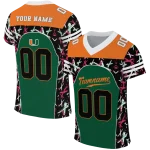custom miami hurricanes brushstroke xs green black jersey best selling