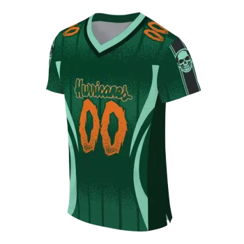 custom miami hurricanes dynamic dots green jersey fashion forward