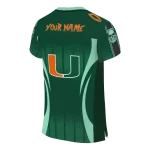 custom miami hurricanes dynamic dots green jersey best selling