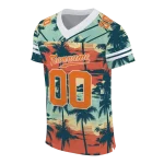 custom miami hurricanes horizon palm sunset jersey best selling