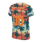 custom miami hurricanes horizon palm sunset jersey best selling