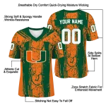 custom miami hurricanes rugged stripes orange jersey best selling