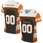 custom miami hurricanes tire arrows orange black white jersey best selling