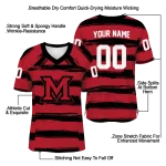 custom miami redhawks art stripe red jersey best selling