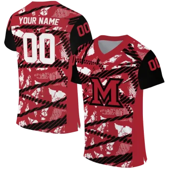 custom miami redhawks camo shatter red jersey best selling