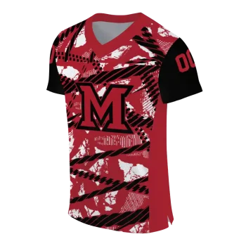 custom miami redhawks camo shatter red jersey fashion forward