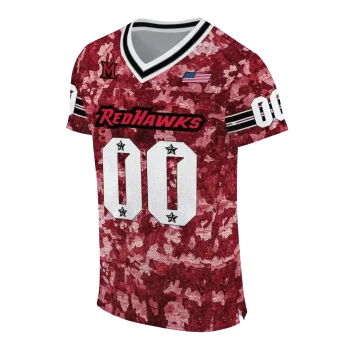 custom miami redhawks camouflage abstract red jersey fashion forward