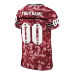 custom miami redhawks camouflage abstract red jersey best selling
