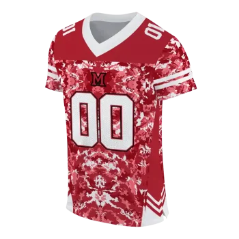 custom miami redhawks mirrored pattern red jersey fashion forward
