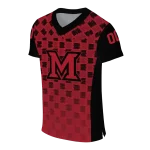 custom miami redhawks stacked rectangle red jersey best selling