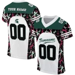 custom michigan state spartans brushstroke xs white black jersey best selling