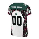 custom michigan state spartans brushstroke xs white black jersey best selling