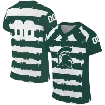 custom michigan state spartans layered grids green jersey best selling