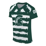 custom michigan state spartans layered grids green jersey best selling