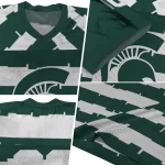 custom michigan state spartans layered grids green jersey best selling