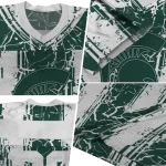custom michigan state spartans rugged stripes green jersey best selling