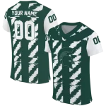 custom michigan state spartans stripe block green jersey best selling